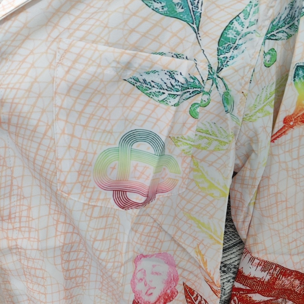 Casablanca Multicolor Botanical Print Button-Down Shirt - Picture 7 of 8